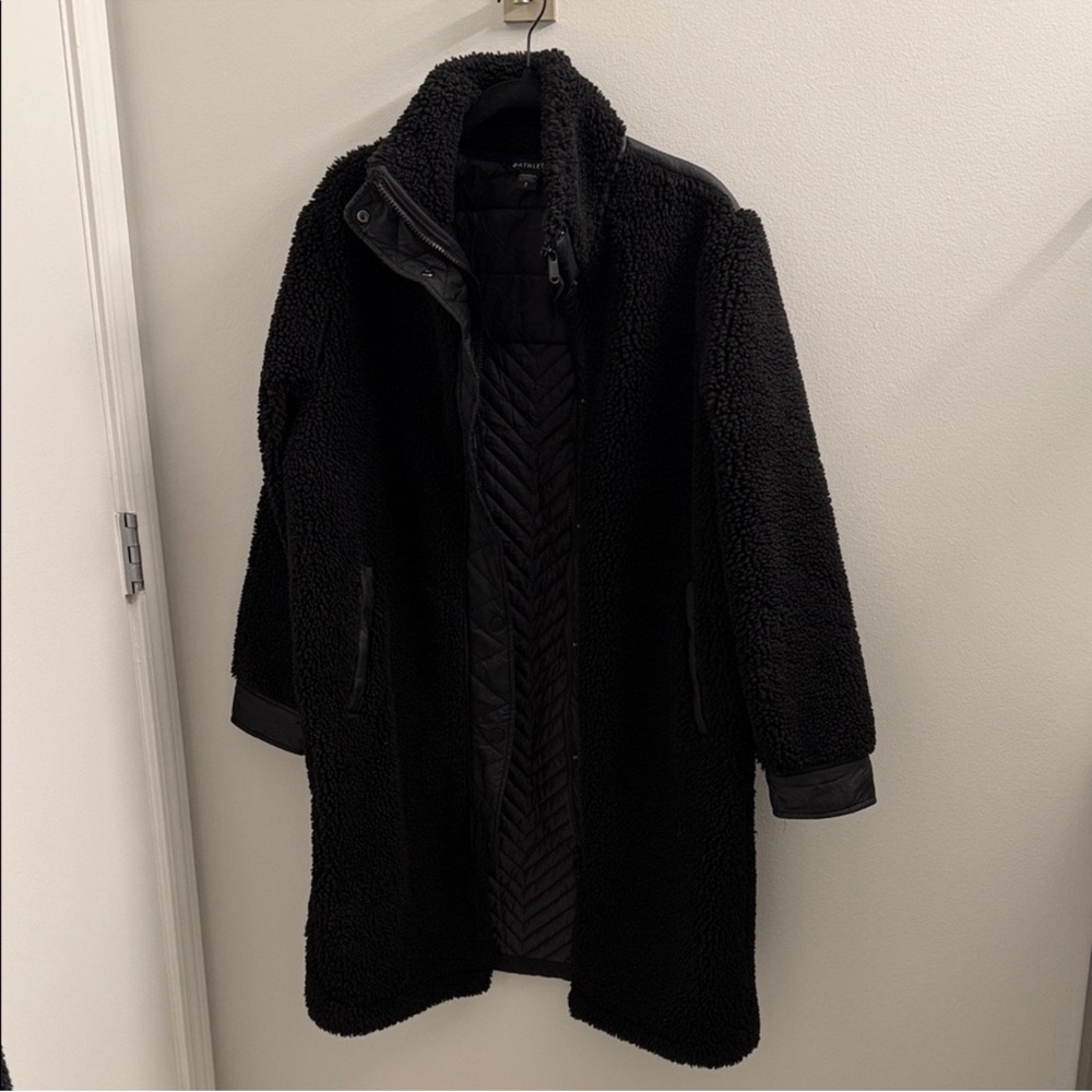 Women's Black Sherpa Coat